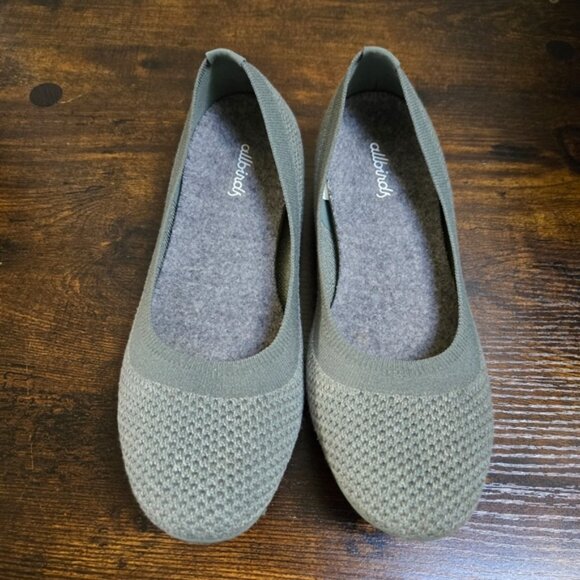 allbirds Women's Light Heathered Green/Gray Tree Breezers Flat Shoes - Picture 3 of 7